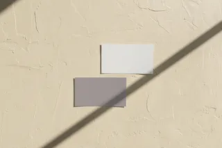 文艺光影正反面名片样机