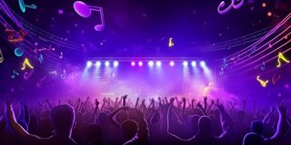 音乐会狂欢炫紫色背景