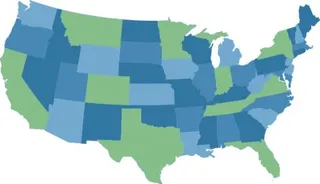美国地图 PNG免抠