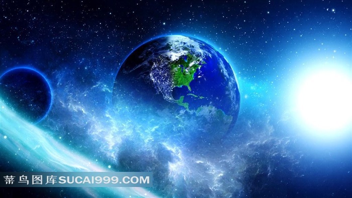 蓝色地球科技背景