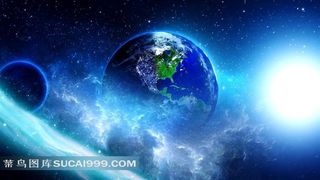 蓝色地球科技背景