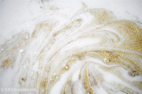 白色鎏金金色水墨大理石底纹背景