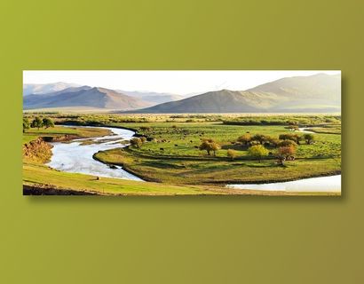 田野河流风景图片