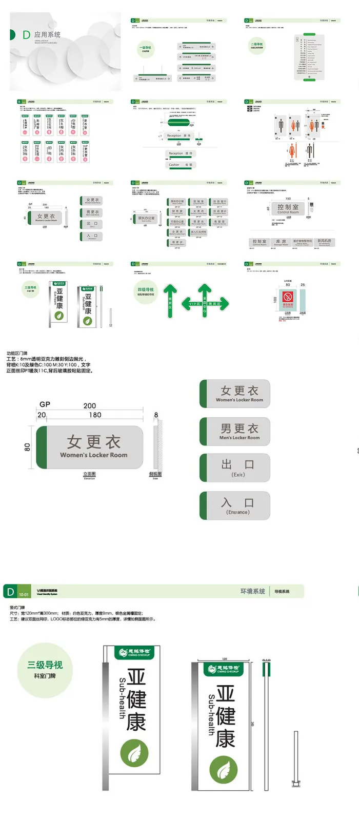 医院学校小区导视系统图导视牌ai矢量模版下载