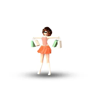 职业人物购物玩偶手办立体办公场景卡通小人元素PNG设计素材模板