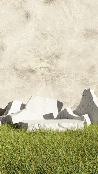 小清新c4d场景电商展台合层背景