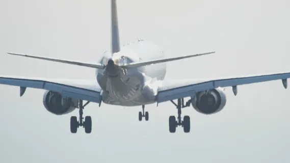 飞机着陆后视图