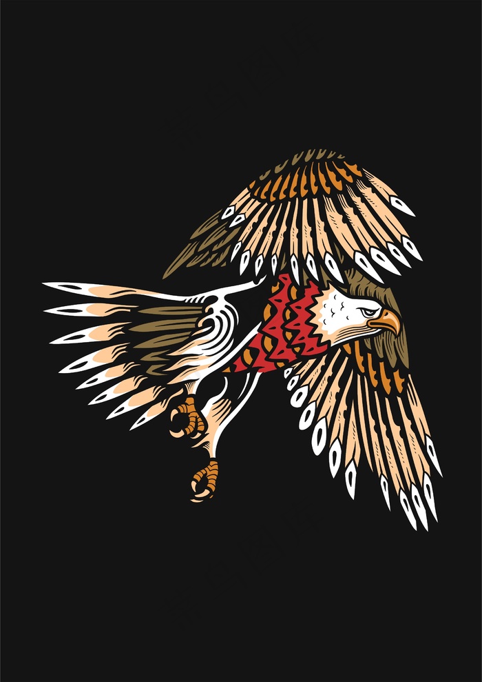 雄鹰展翅 鸟类大鹰