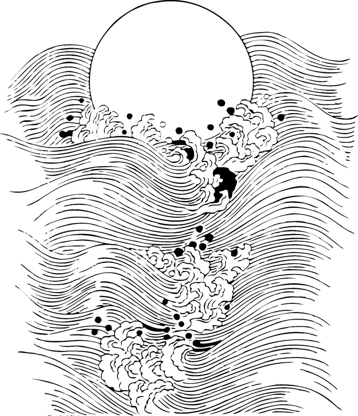 古色古香古典古风花纹海浪浪花cdr矢量模版下载