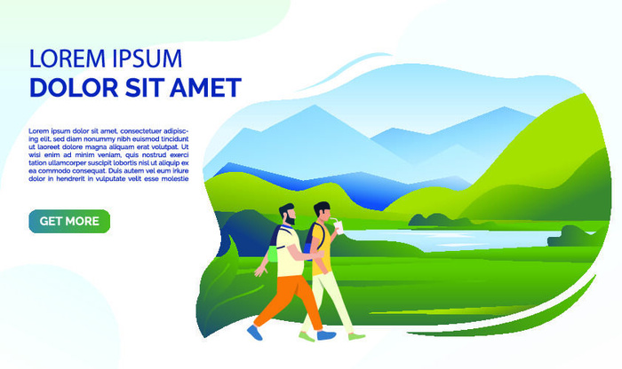 扁平化人物场景办公互联网等距ai矢量设计网页海报UI素材插画