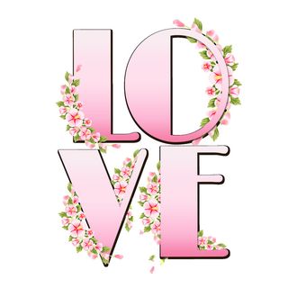 设计love字装饰情人节