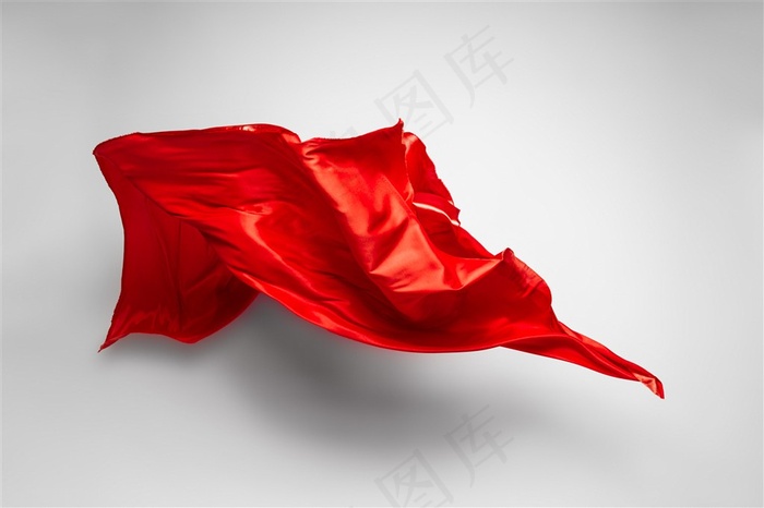 鲜红喜庆的彩带高清图片