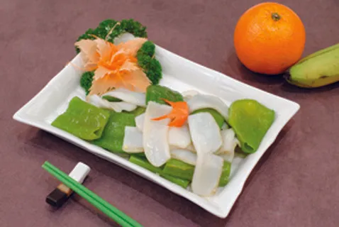  虎皮尖椒花枝片