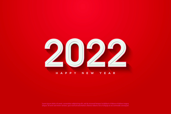 2022创意艺术字体新年虎年圣诞节数字立体质感文字AI矢量设计素材