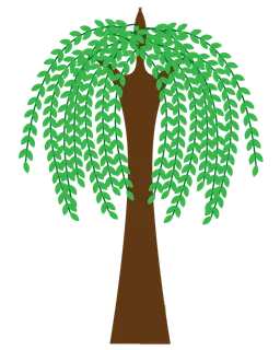 春天绿色春季水墨柳树柳条柳叶春季海报设计PNG免扣素材