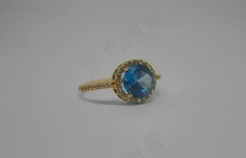 圆环蓝钻戒指图片 圆环蓝钻戒指图片