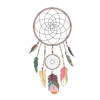 羽毛挂件房间装饰图标免抠矢量插画素材