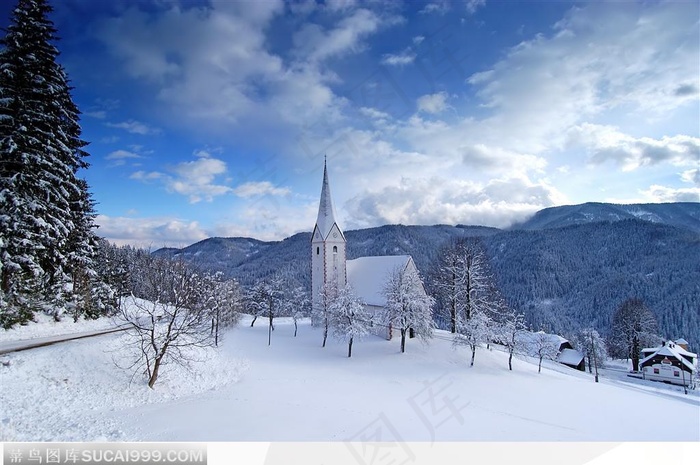 超美雪景高清电脑壁纸素材