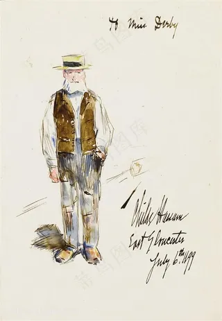 柴尔德油画手绘男士装饰画