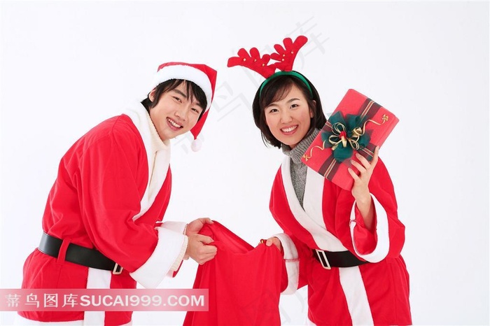 圣诞节情侣素材