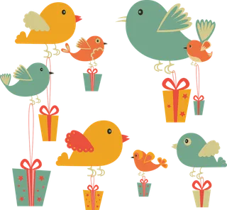 小鸟卡通礼物