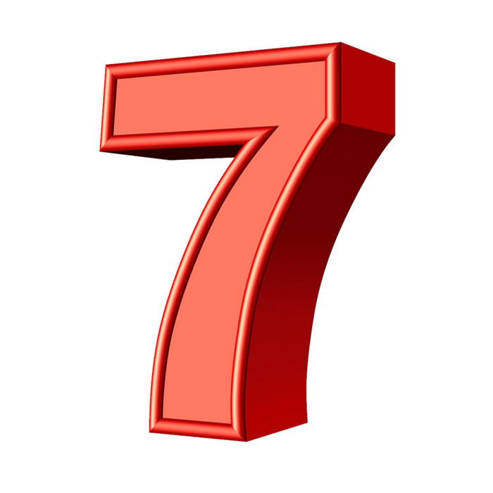 立体字体数字7