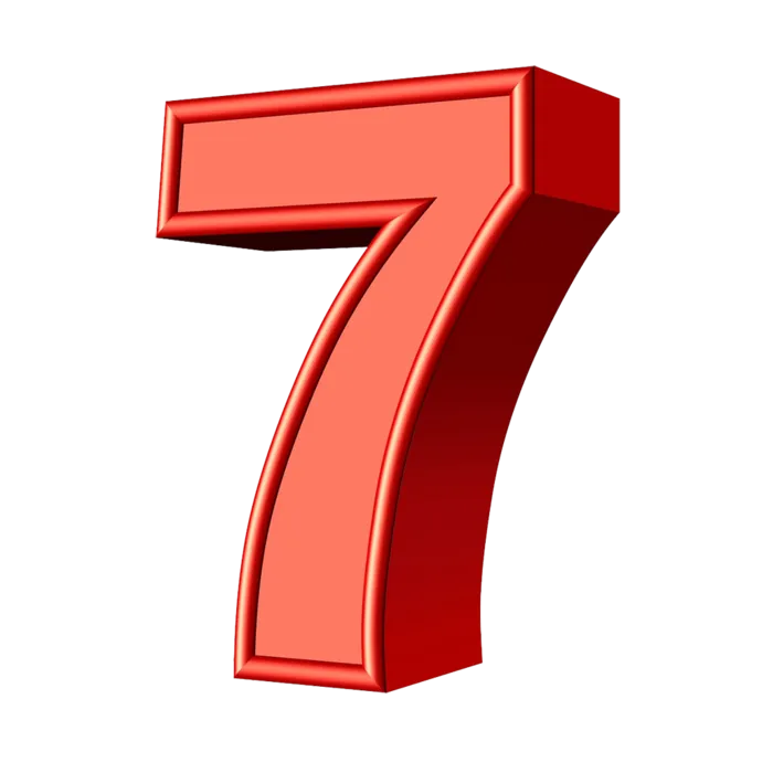立体字体数字7