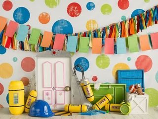 儿童照相拼接背景