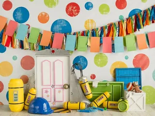 儿童照相拼接背景