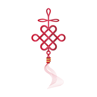 红色平安结中国结免扣素材