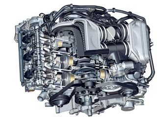 911Carrera997发动机引擎PORSCHE高清摄影图