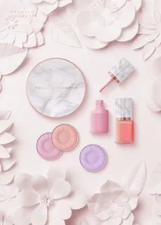 电商广告系美化妆品粉色海报