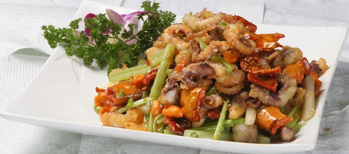 08 脆椒八爪 范阳饺子海鲜城鱼
