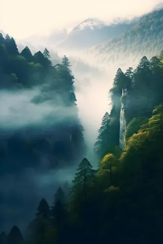 半山云朵光照背景