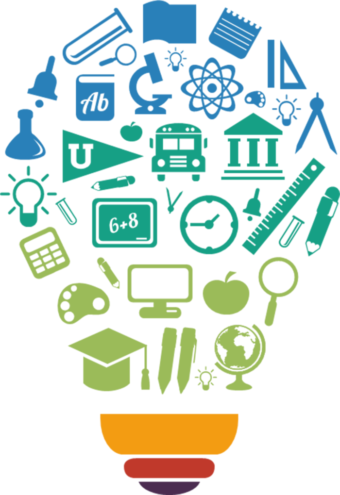 现代元素考通学习工具剪影绿色少儿兴趣班素材