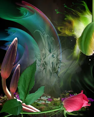 艺术水彩油画玫瑰背景