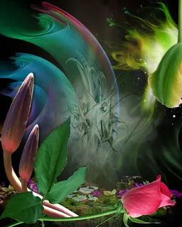 艺术水彩油画玫瑰背景 艺术水彩油画玫瑰背景