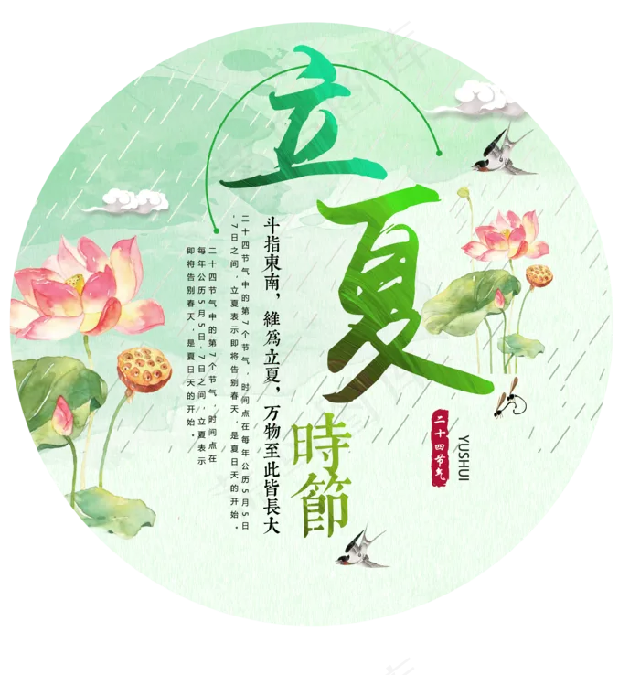 立夏节气免抠图片 