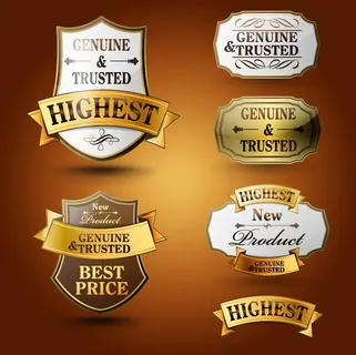 免抠豪华标签标贴