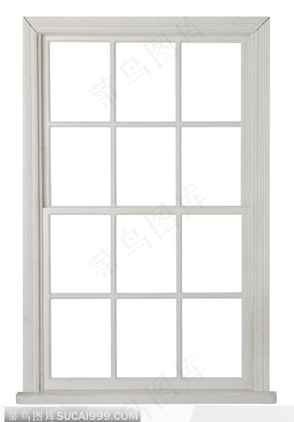 白色格子窗框