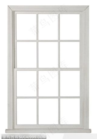 白色格子窗框