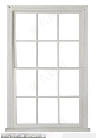 白色格子窗框