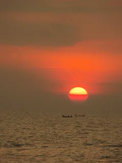海上夕阳西下风景图片 海上夕阳西下风景图片