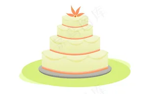卡通多层蛋糕图片