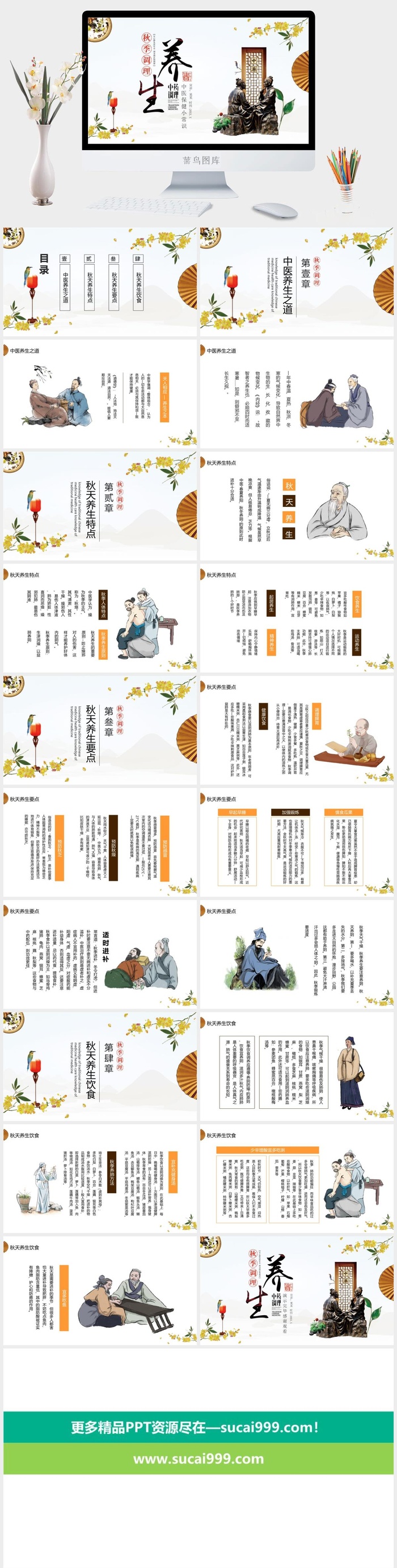中医养生PPT模板