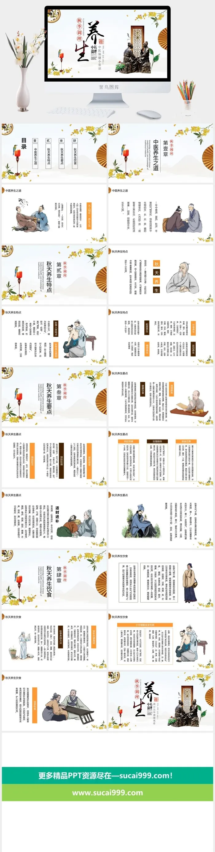 中医养生PPT模板