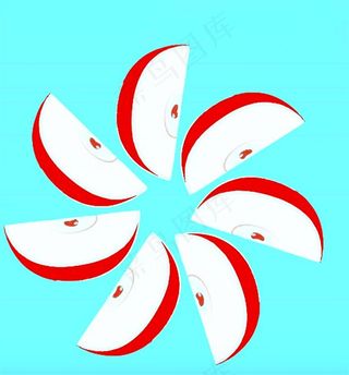 苹果切开的样子