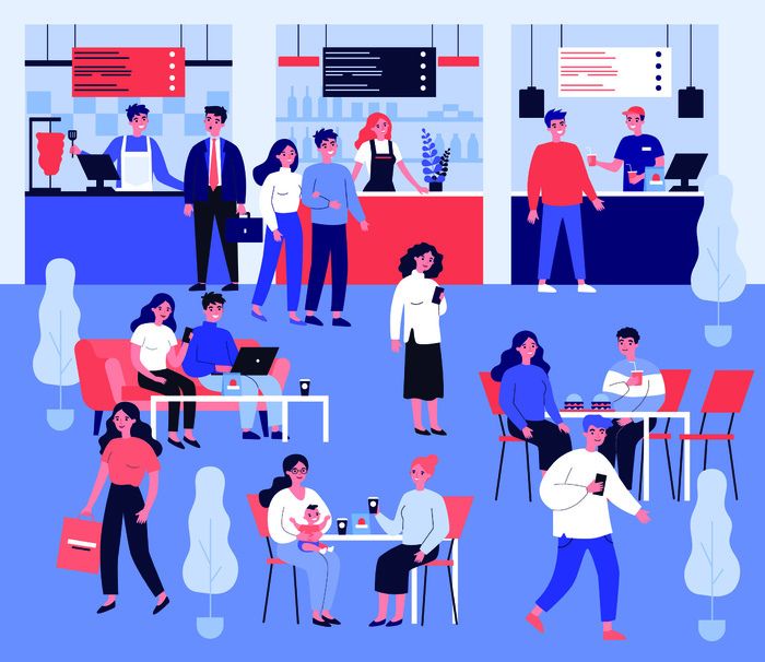 扁平化人物场景办公互联网等距ai矢量设计网页海报UI素材插画