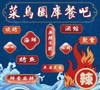 国潮烧烤野餐灯箱海报