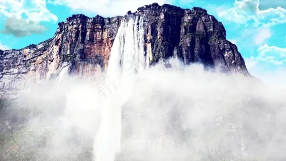 山, 云, 树, 薄雾, 树木, 天空, 岩石, 海, 风